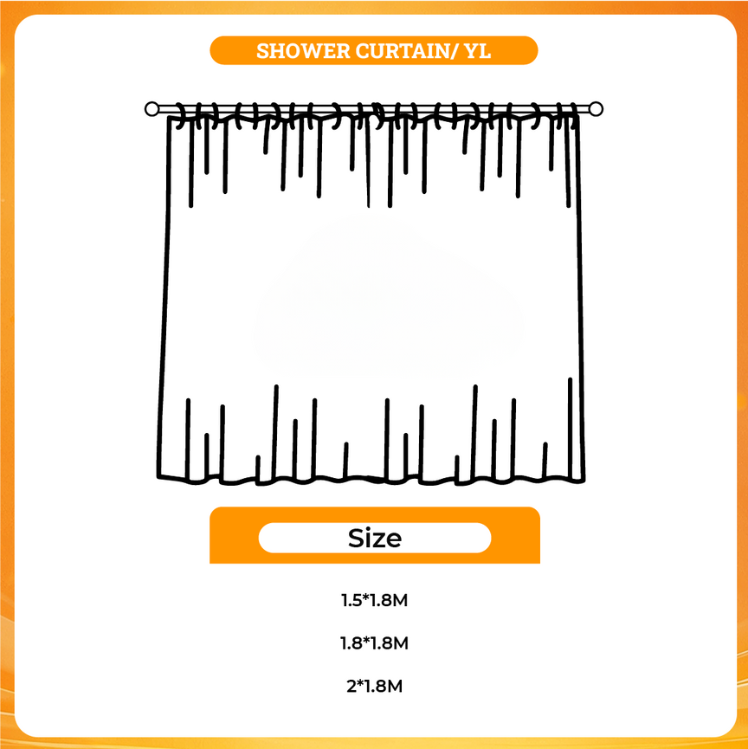 3d shower curtain size chart - Beartooth Shop